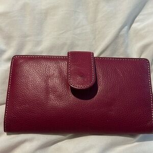 Pink wallet with change purse